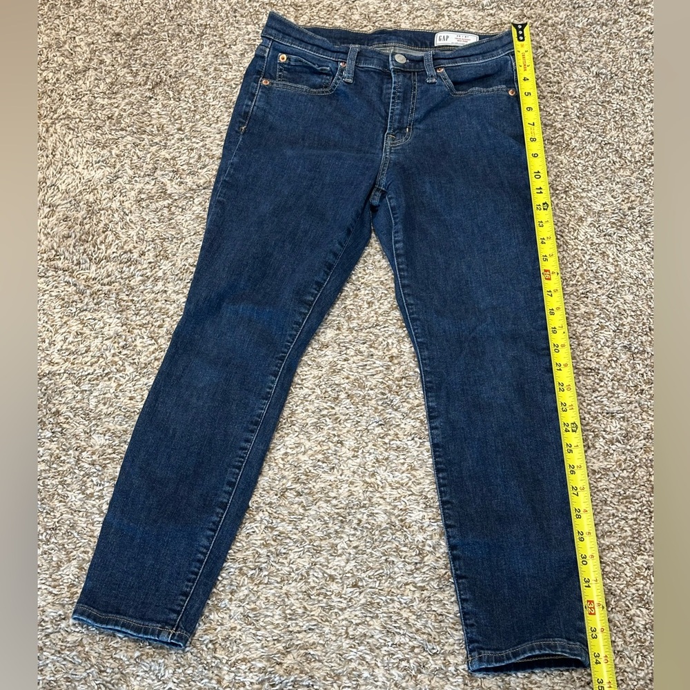 Women's GAP True Skinny Mid Rise Blue Jeans Size 29 / 8s